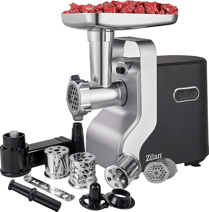 Fleischwolf 9in1 | 2100W | 3 Lochscheiben | Reverse-Funktion | Wurstaufsatz | Spritzgebäckaufsatz | Viel Zubehör | Fleisch Wolf | Zerkleinerer | Elektrische Wurstmaschine | Wurstfüller Fleischwolf 9in1 | 2100W | 3 Lochscheiben | Reverse-Funktion | Wurstaufsatz | Spritzgebäckaufsatz | Viel Zubehör | Fleisch Wolf | Zerkleinerer | Elektrische Wurstmaschine | Wurstfüller