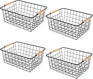 4 Pcs Metal Wire Basket Storage Baskets