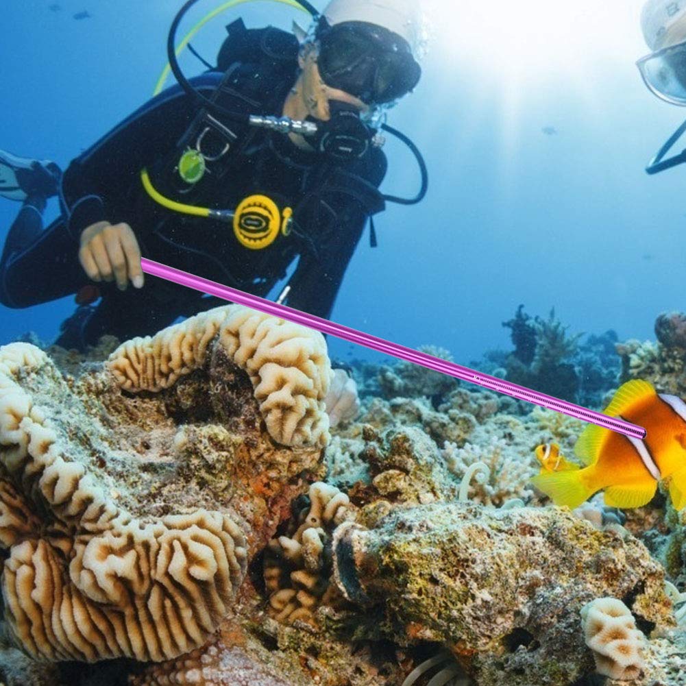 Varilla de buceo, manecillas de aleación de aluminio con medición y correa ajustable, sonoro subacuático, manecillas para actividades de buceo