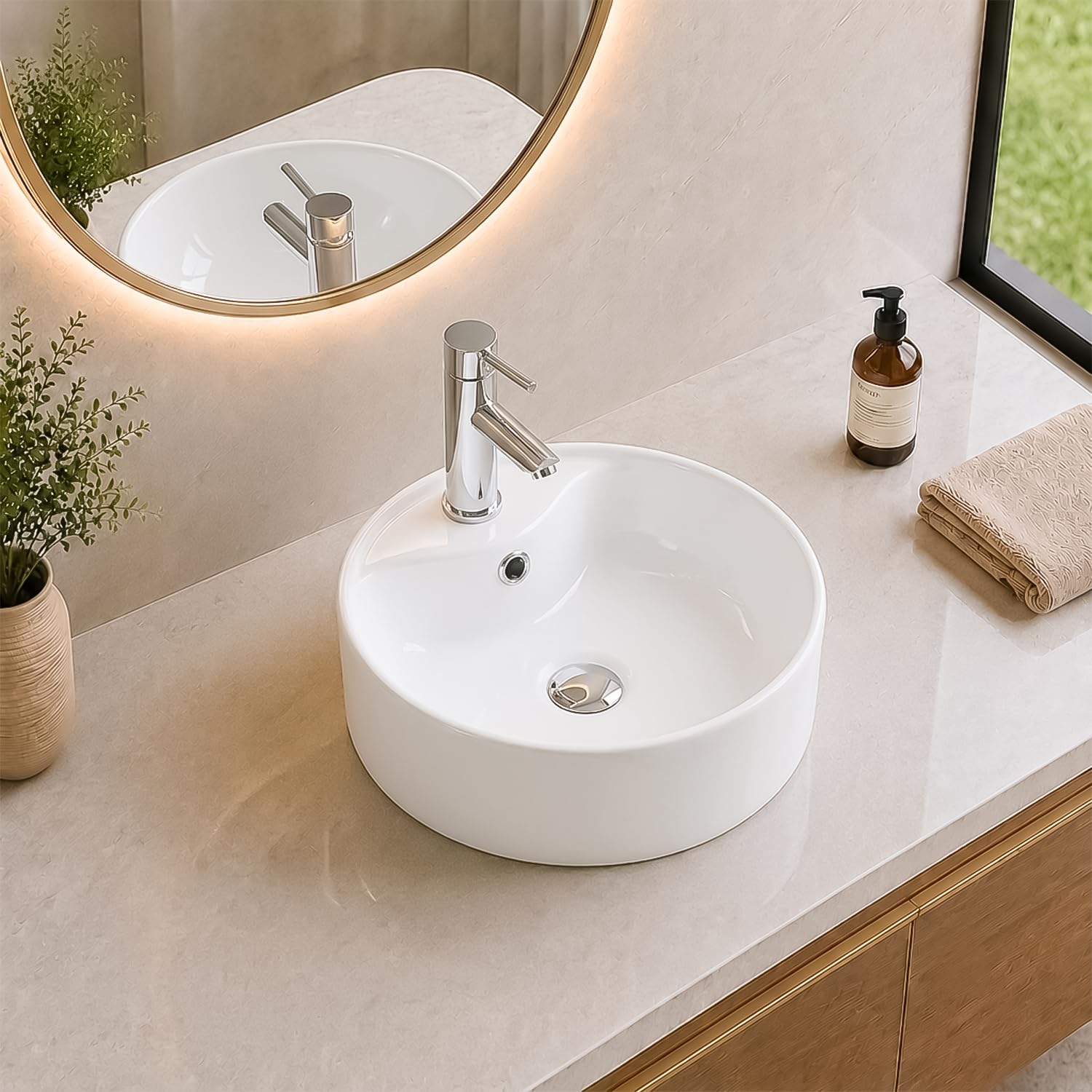 Belofay Modern Design Bathroom Ceramic Basin Sink 5060878462367
