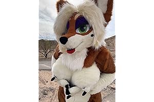 Brown Ladies Huksy Dog Fursuit Fullsuit Teen Costumes Child Full Furry Suit...