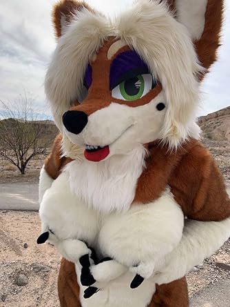 Brown Ladies Huksy Dog Fursuit Fullsuit Teen Costumes Child Full Furry Suit Furries Anime Digitigrade Costume Bent Legs Angel Dragon