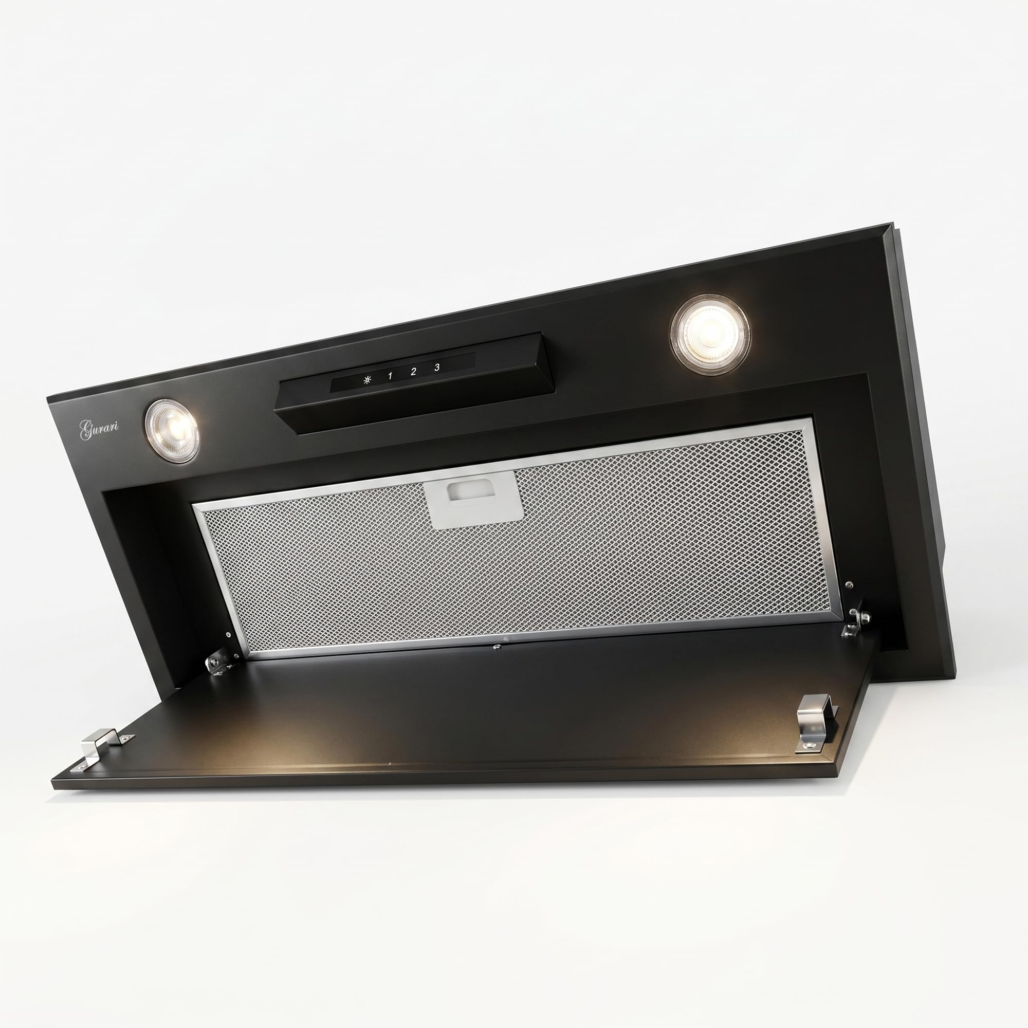 Gurari Dunstabzugshaube 70 cm GCH B 545 BL 70 PRIME Unterbauhaube Schwarz 1000 m³/h Touch Control Fernbedienung Abluft Umluft EEK A