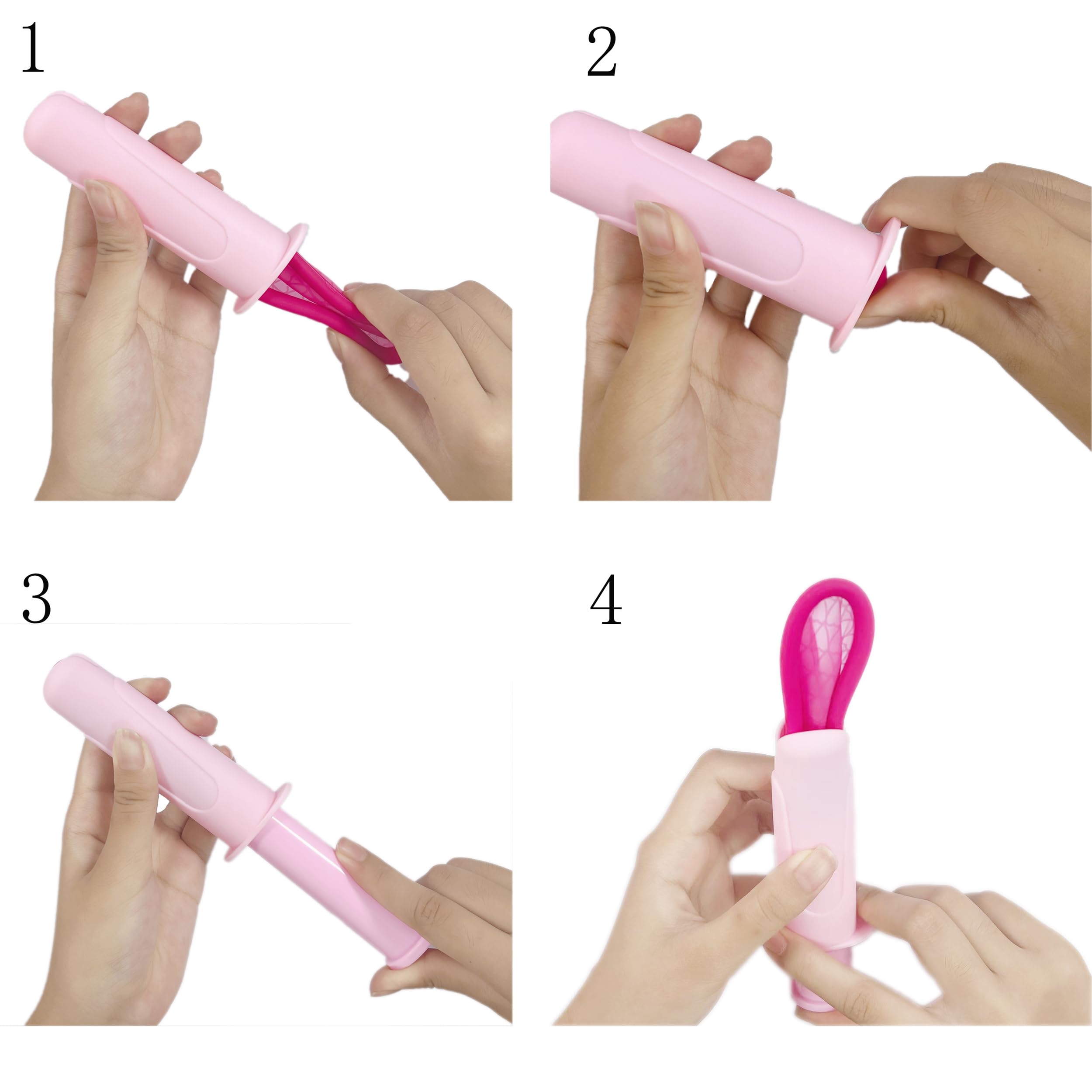 SafeInsert - Aplicador de disco solo para discos menstruales, herramienta de inserción ergonómica, aplicador de disco menstrual reutilizable higiénico para mujeres, aplicación cómoda con mango de