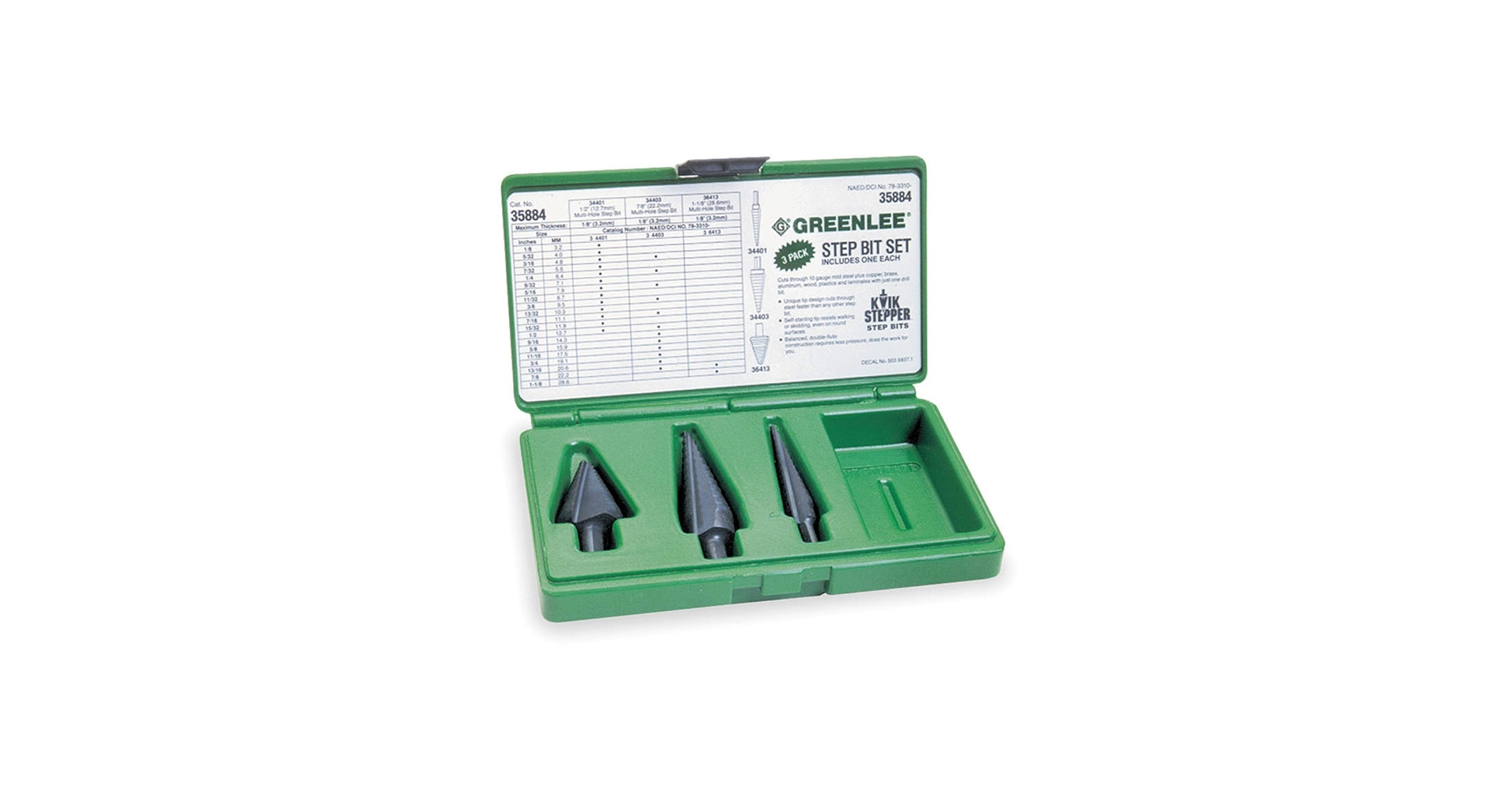 Greenlee 35884 STEP BIT KIT Small - Step Drill Bits - Amazon.com