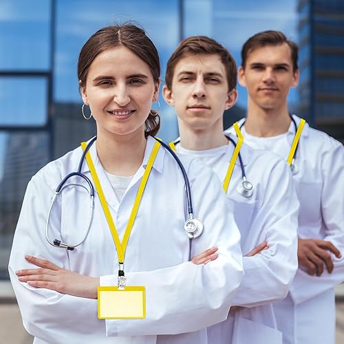 Vista 57 de Marspark Cordones a granel con clip para cuello plano con gancho giratorio para tarjetas de identificación