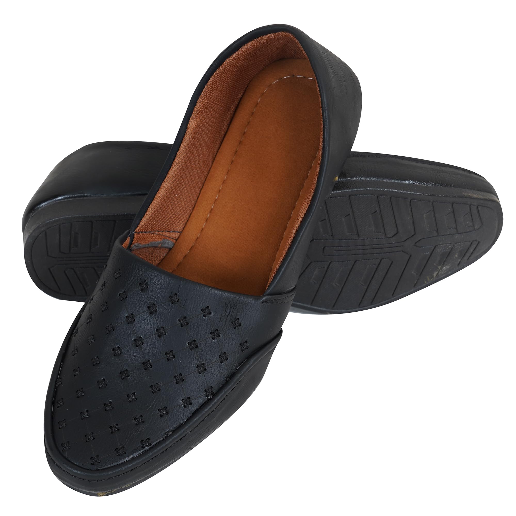 Mens Black Jutti's Ethnic Mojaris | Casual Loafers & Juti Shoes for Men-image-39