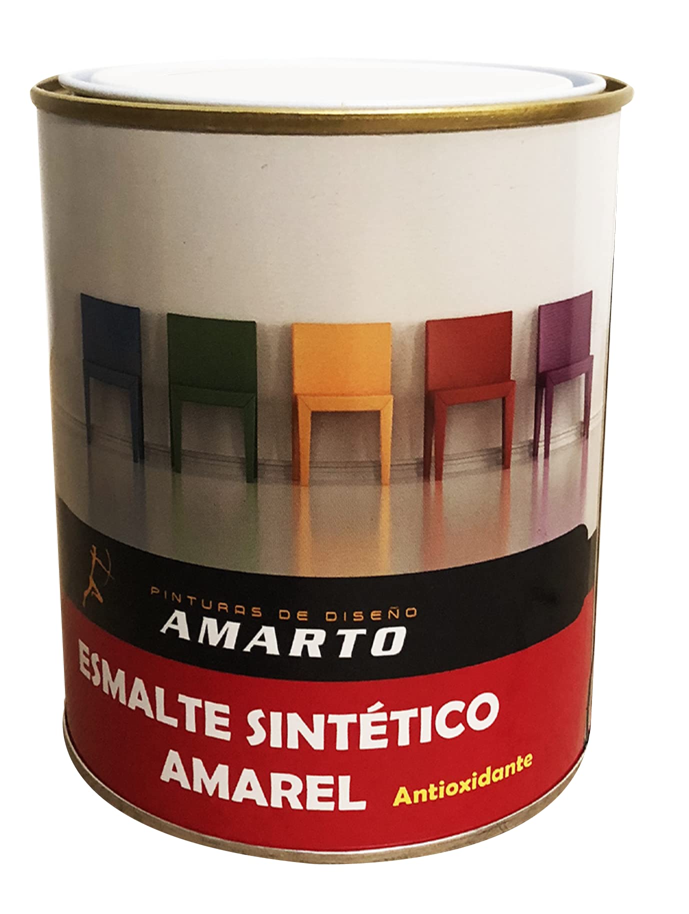 Glossy Amarel Synthetic Enamel (750 ml, Vivid Red)