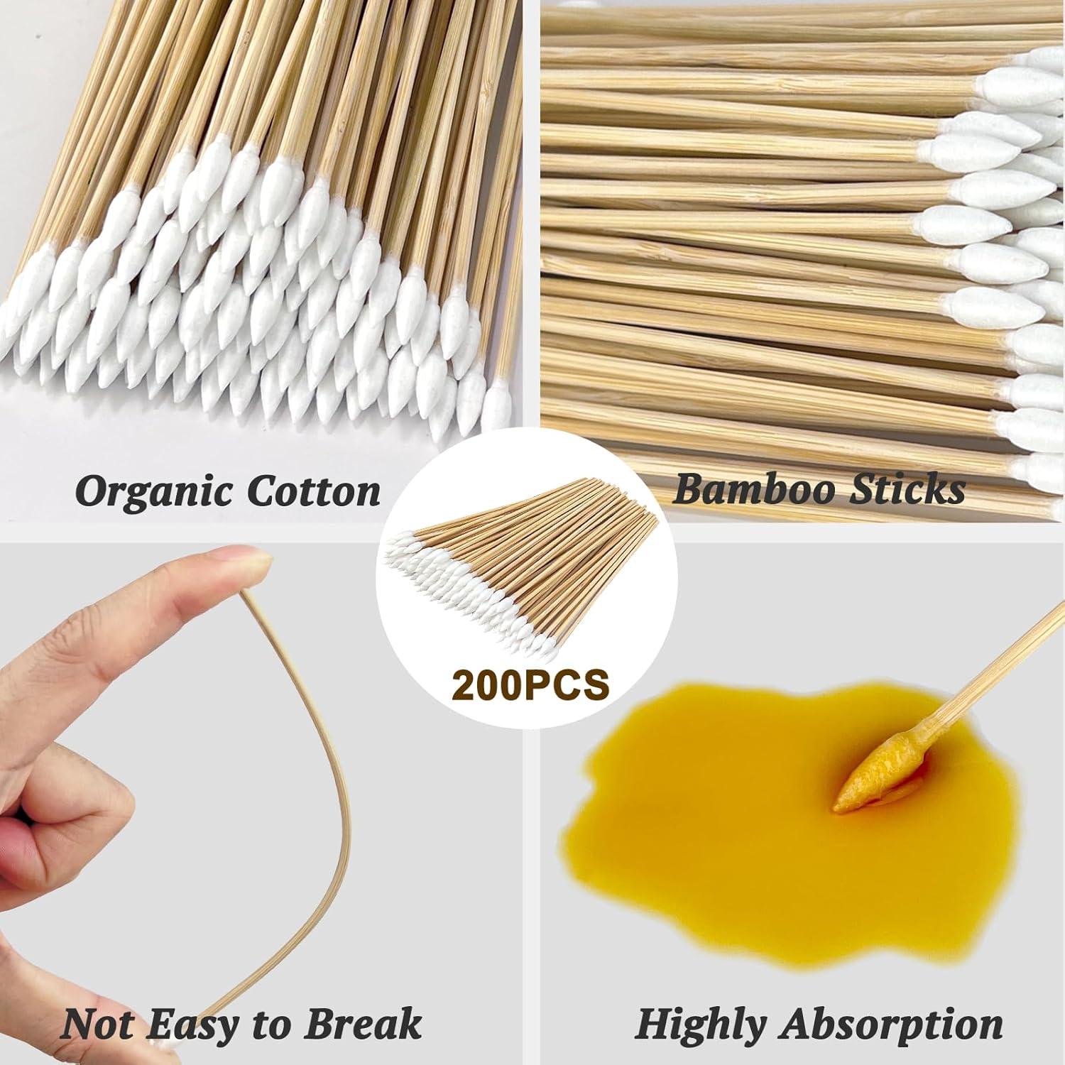 Universal Gun Cleaning Kit - 2 X 2 Inches Patches - 200 PCS 6 Inches Point Swabs - 3 Pcs Gun Cleaning Brush, and A Silicon Gun Cloth Suitable for Most Gun Firearm - Image 7