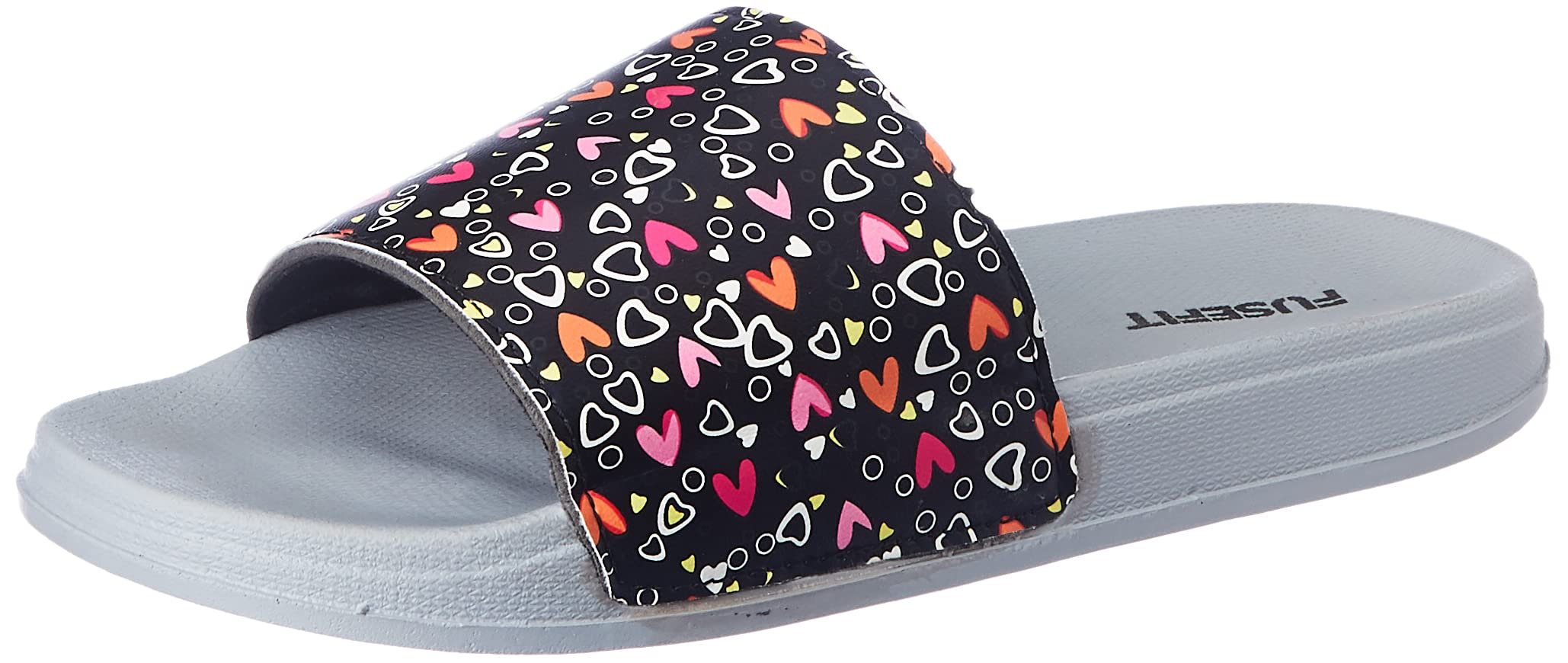 Fusefit_Women_SLIDERS_HEART_BLACK/PINK_4 (B09G3GJ6DJ) Amazon Price History, Amazon Price Tracker