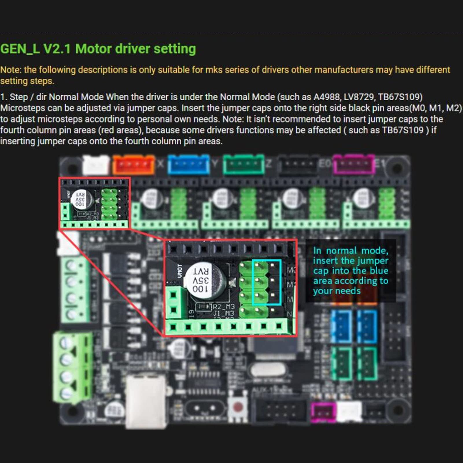 Annadue Placa Base MKS, MKS Gen L V2.1 Placa de Control de la Impresora 3D Placa Principal para TMC2209/TMC2208/TFT35 V3.0/TFT35 E3/BL TOUCH/LCD12684, para Rampas 1,4/Ramps 1,5/Ramps 1,6