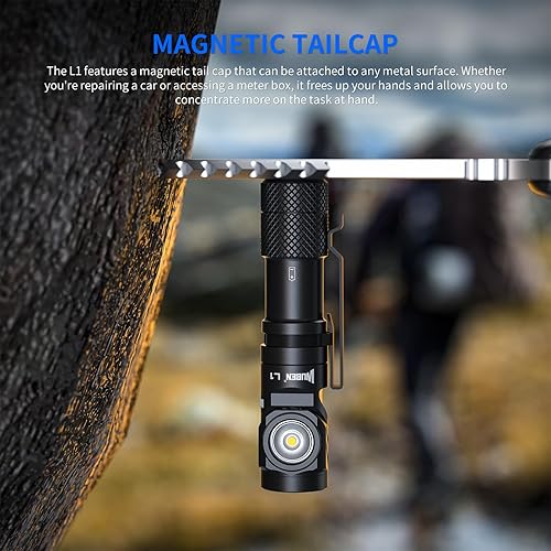 Miniatura 7 de WUBEN Linterna L1, 2000 linternas LED recargables de alto lúmenes, funciona con pilas, linterna táctica súper brillante, 6 modos IP68 impermeable