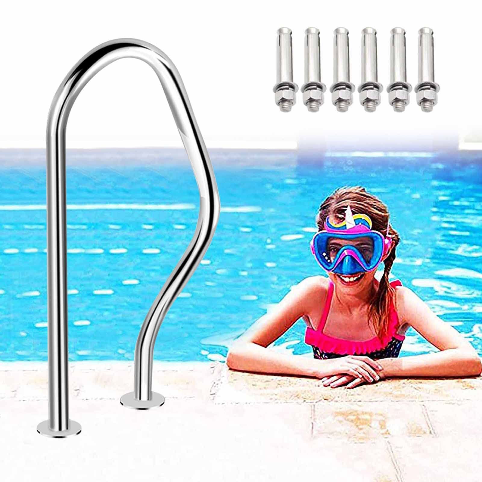 Rail de piscine en acier inoxydable 80x47cm argent de 250lbs pour bassin