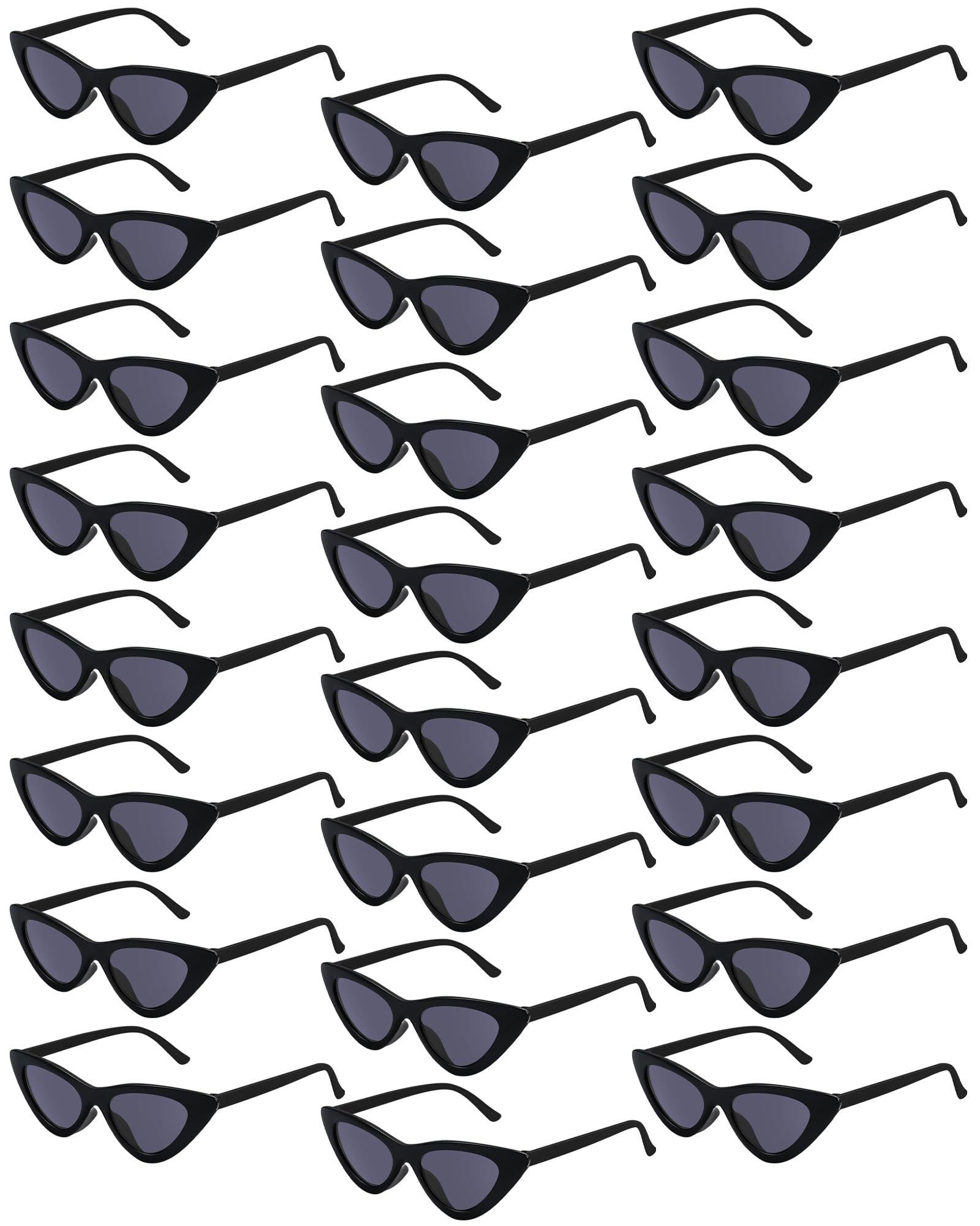 Kanayu 24 Pairs Retro Cat Eye Sunglasses for Women bulk Vintage Trendy Goggles Party Plastic Frame Sunglasses for men