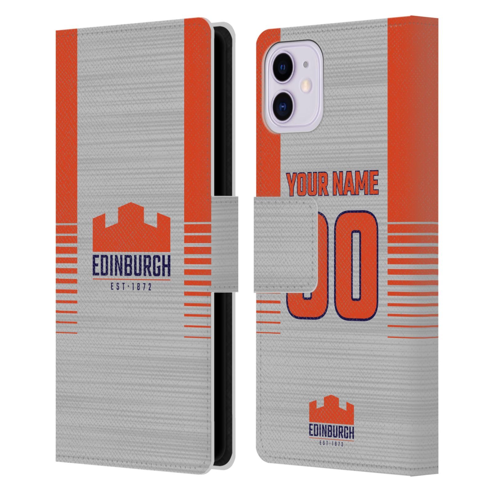 Coque en cuir à portefeuille Edinburgh Rugby pour Apple iPhone 11 - 7