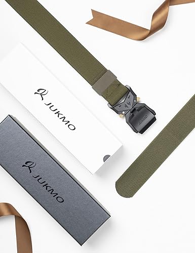 Miniatura 6 de Cinturón táctico JUKMO, cinturón de nailon para pistola militar de 1.5 pulgadas con hebilla de liberación rápida resistente