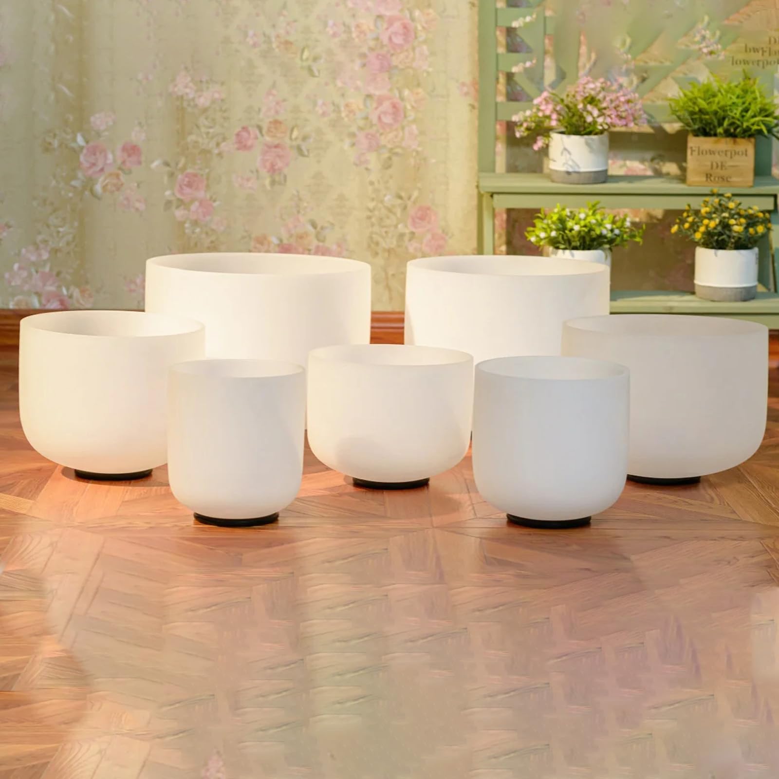 Hye-eun Juego de cuencos de cristal de 432 Hz, 6 – 12 pulgadas, perfectos de cuarzo, juego de 7 cuencos tibetanos para sanación de sonido, relajación y alivio del estrés, con 2 bolsas de transporte