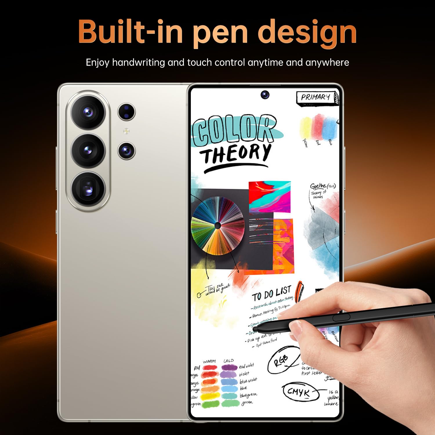 4G Smartphone, 6.6" Écran HD, 4GB+32GB Extensible à 256GB, Caméra 13MP+21MP, Android 12, Déverrouillage Facial/WiFi/GPS/OTG USB/Stylet intégré (Black)