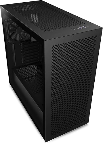 Miniatura 34 de NZXT H7 Flow RGB - Carcasa compacta ATX para juegos de PC de media torre - Panel frontal perforado de alto flujo de aire - Panel lateral de vidrio
