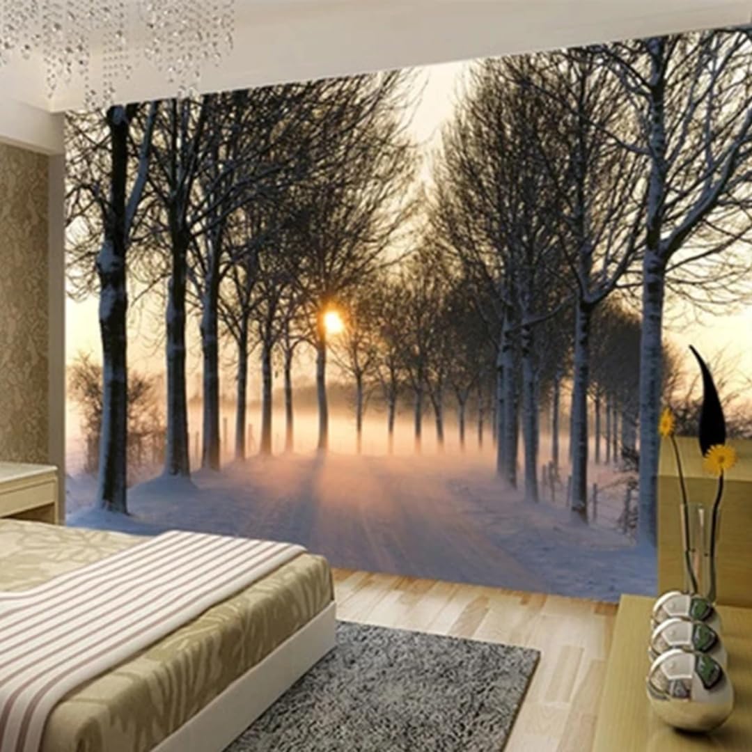 XINRUYI 3D Mural Wallpaper Sunrise Landscape Wallcovering Art Sticker Bedroom Living Room Decoration