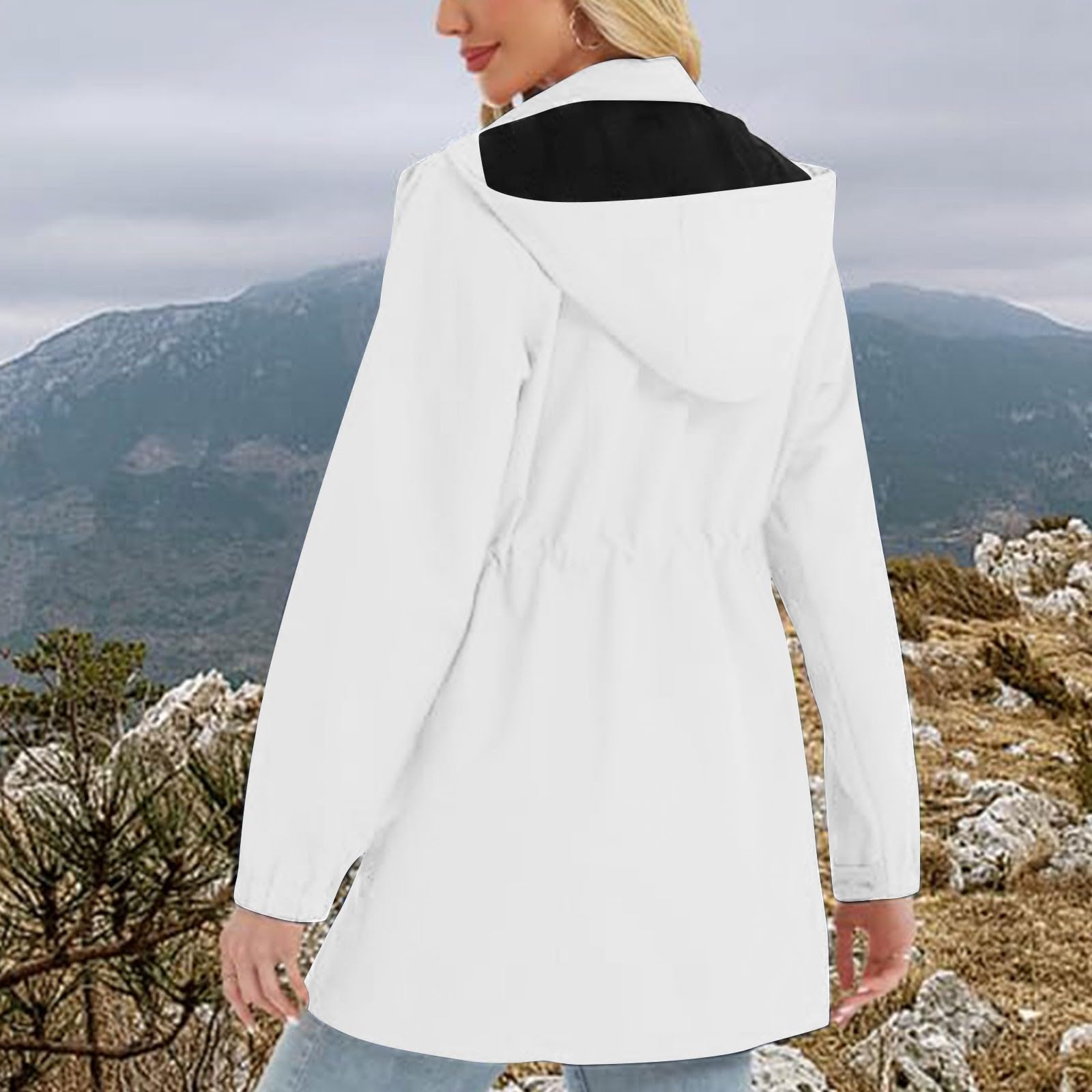 Giacca Antipioggia Traspirante Da Donna, Softshell, Impermeabile Semplice, Ripiegabile Con Cappuccio, A, Per Primavera E Piumino Softshell Donna Invernale Antivento Corsa Transparent
