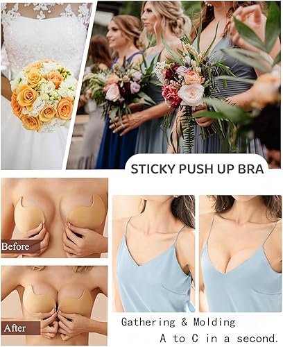 Miniatura 5 de Self Adhesive Strapless Sticky Push up Bras Stick On Backless Breasting Lifting Bra for Women