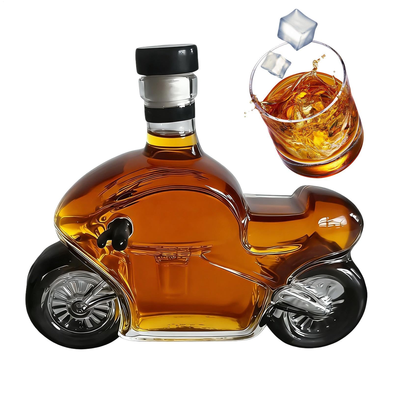 Bouteille de whisky 300 ml récipient spiritueux moto pour bar et hôtel