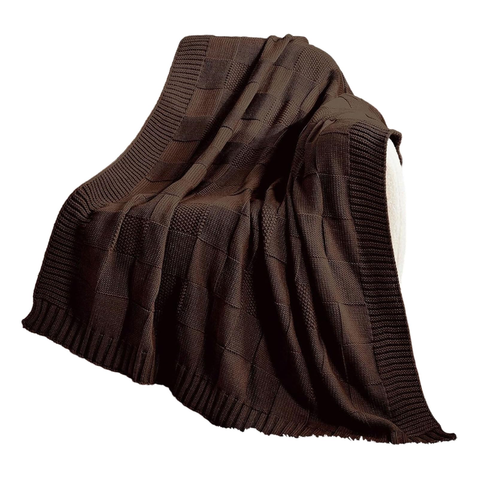Buxuaaaa Knit Blanket Soft and Comfortable for Elderly, Pregnant Women Baby Air Conditioning Breathable Throw Blanket Stylish Home Decoration