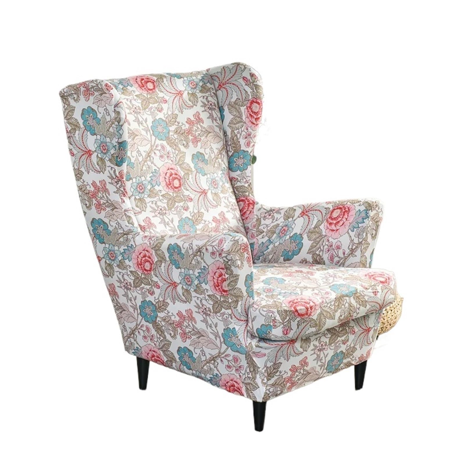 GCYEIDMA Wing Chair Slipcover Elastic Wing Chair Cover Stretch Sofa Slipcovers Sloping Armchair Case with Seat Cushion Covers(A1 Wingchair Cover)