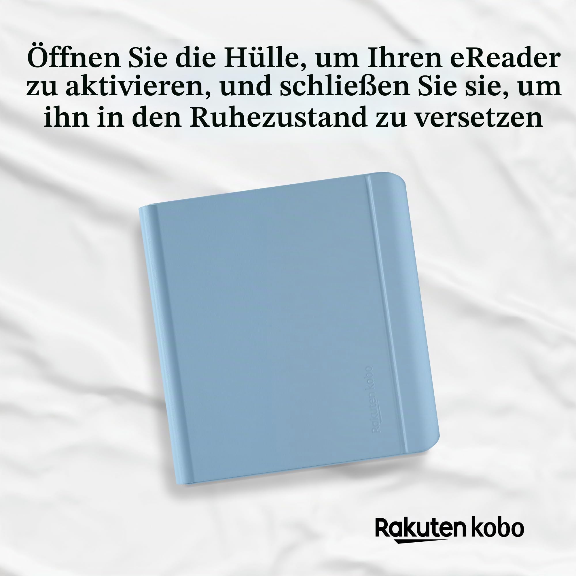 Kobo Libra Colour SleepCover Schutzhülle mit Eingabestift, Dunkelblau, Sleep/Wake-Technologie, integrierter Zwei-Wege-Ständer, veganes Leder, kompatibel mit Kobo Libra Colour 7 Zoll eReader