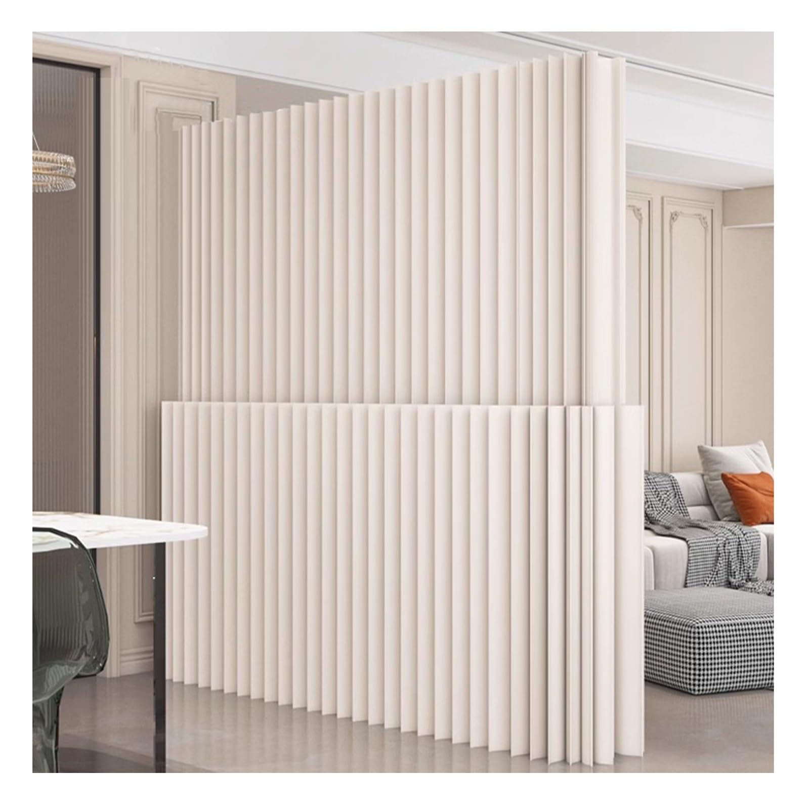 Biombo Separador Divisor De Pared De Papel Para Oficina En Casa, Divisores De Habitación Retráctiles Y Pantallas De Privacidad Plegables, Pantalla Divisoria De Habitación Independiente(4x2.2 m/13.12x7