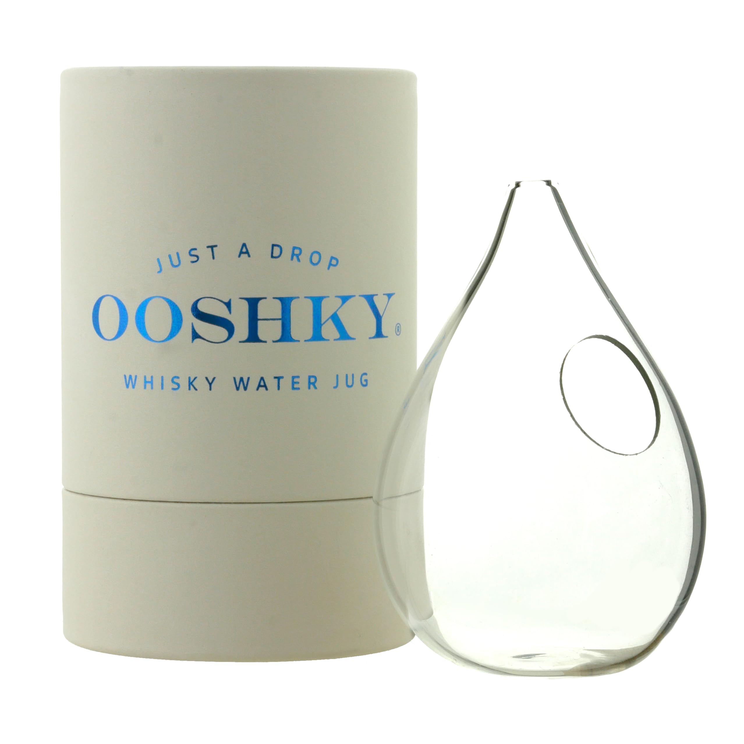 Ooshky Whisky Water Jug, Handmade Glass Dropper and Pipette, Unique Gift (Glass, Clear), Transparent