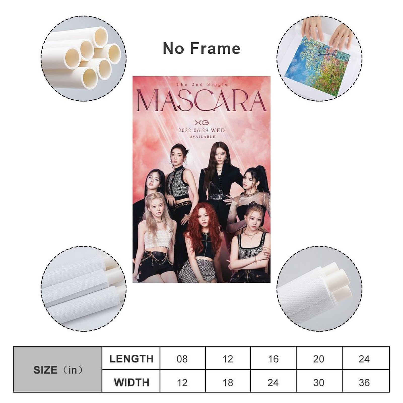 KOREAN XG Mascara ALBUM COVER IDOLES ARTIST HD Print on Canvas