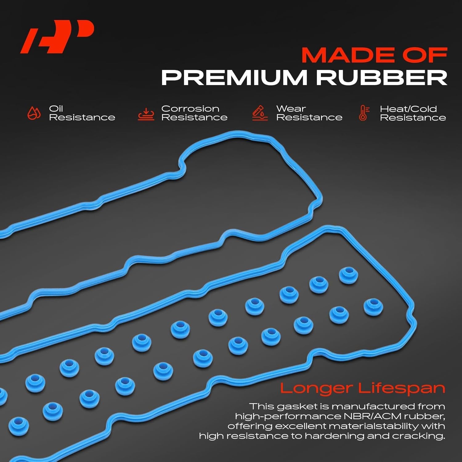 A-Premium Engine Valve Cover Gasket Set Compatible with Jeep Grand Cherokee 2004-2007, Commander 2006-2007 & Dodge Ram 1500 Durango Dakota 2004-2007 & Chrysler Aspen 2007 & Mitsubishi Raider 2006-2007