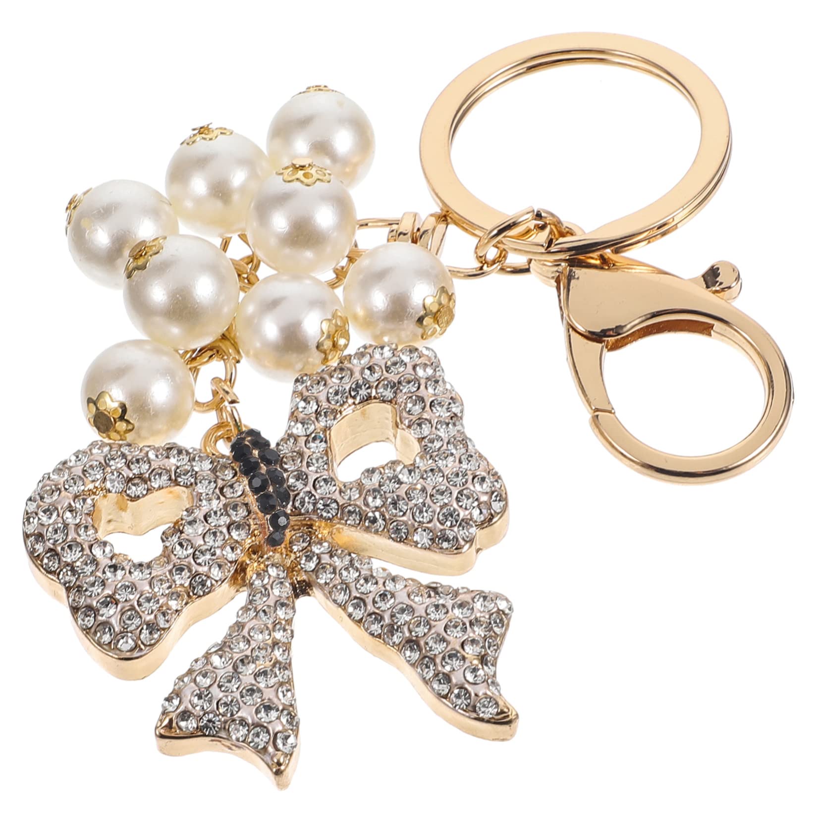 COLLBATH 3stücke Decorative Bowknot Schlüsselanhänger Mit Perlen Und Strass Eleganter Taschenanhänger Für Handtaschen Und Rucksäcke Für Und Besondere Anlässe
