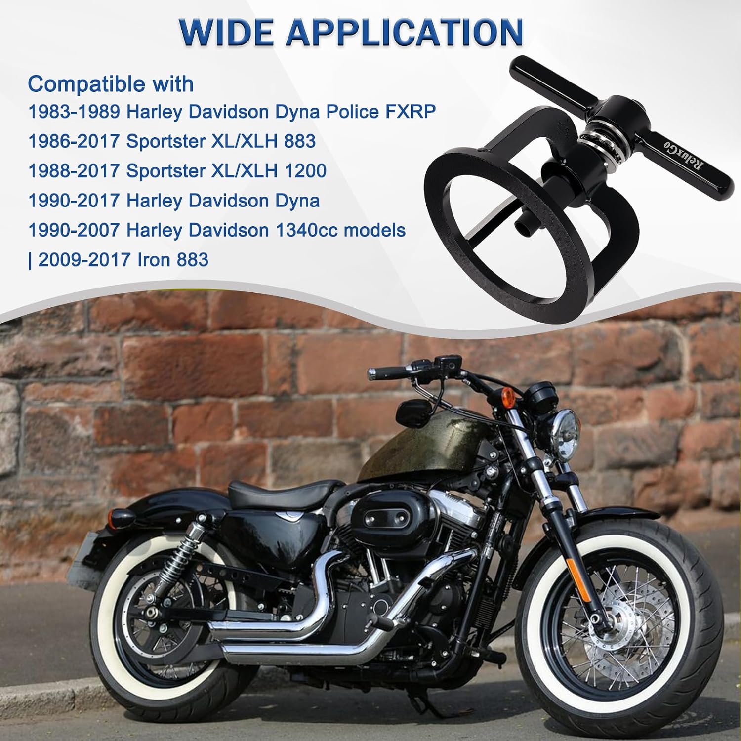 ReluxGo Clutch Spring Compressor Compression Tool Compatible with Harley Davidson Softail Touring Sportster XL XLH 883 1200 Dyna Buell Models 1990-2017 Replace HD-38515A