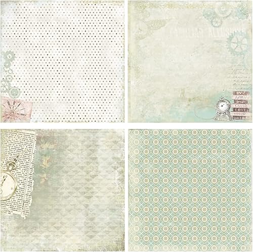 Miniatura 3 de CHICNIQ Our Time - 24 hojas de papel con patrón de celosía de 6 x 6 pulgadas para cuaderno de recortes diario de basura y manualidades de papel y