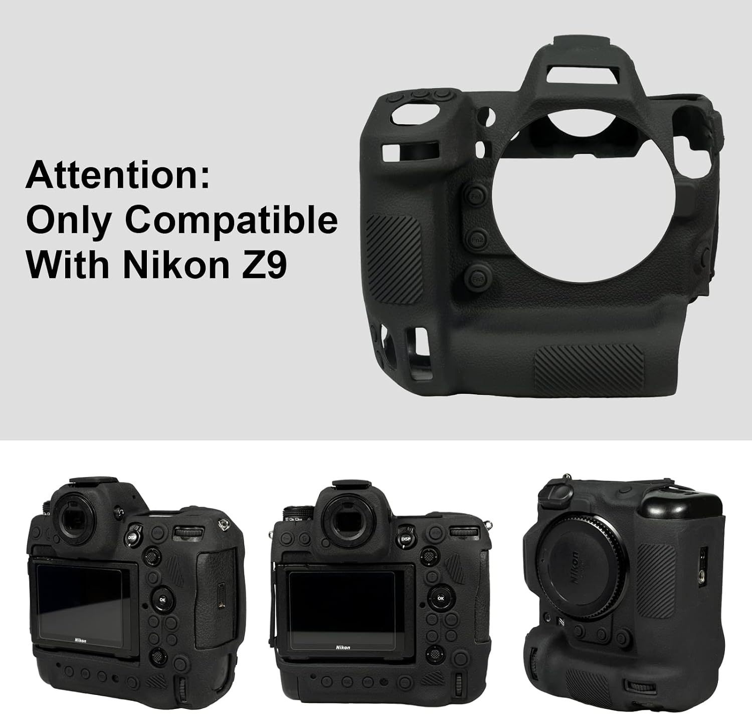 Easy Hood Camera Case Protective Cover for Nikon Z9 Camera, Black image 2