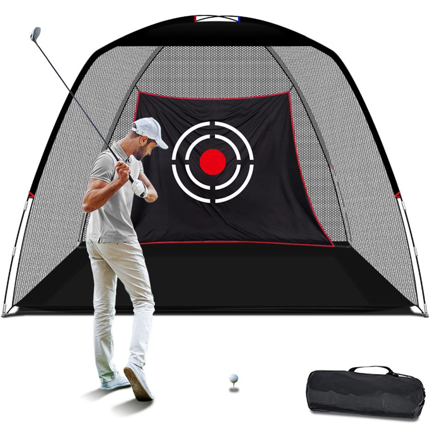Golf Net for Backyard Outdoor Indoor Use 10x6x7 Ft, Golf Training Hitting Practice Net Backyard Driving, Golf Nets, Heavy Duty Golf Hitting Net,Premium Portable Folding Golf Net