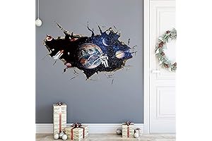 DILIBRA Universe Outer Space Planet Galaxy Wall Stickers, 3D Astronaut Wall Decal...