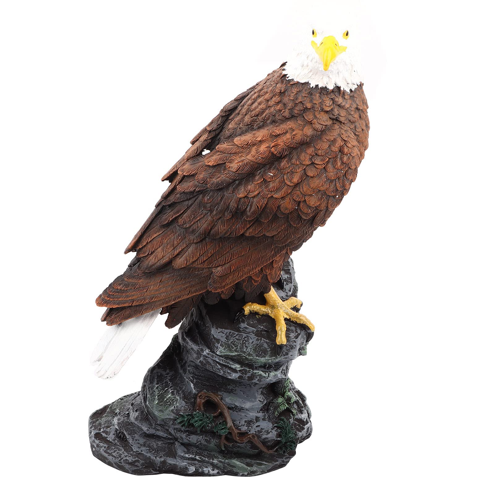 Ejoyous Estatua Decorativa de Águila para Jardín, Escultura Ahuyentadora de Pájaros en Resina, Figura Ornamental para Balcón, Terraza y Casa
