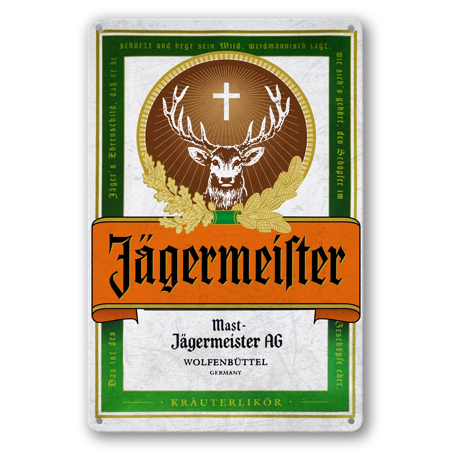 Agermeister Metal Tin Signs Cafe Pub Bar Plaque Nightclub Tin Sign 8x12 Inch