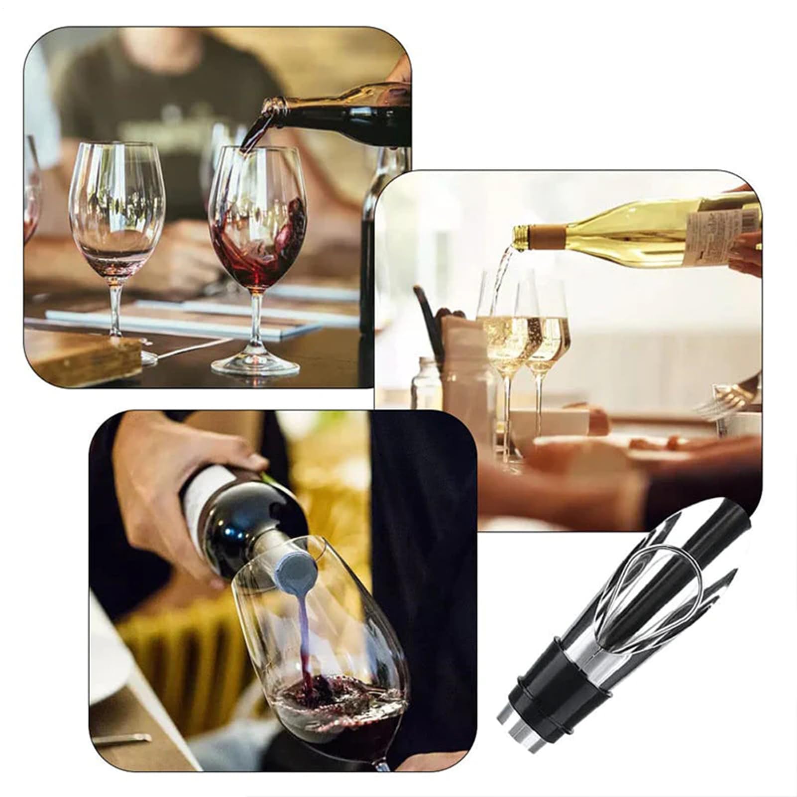 Stainless Wine Stopper Pourer – 2 Pack Bottle Disc Set, Easy Flow Beverage Tool, Leak Resistant Seal | Cocktail Wine Bar Accessories For Home Entertaining Dinner Parties Kitchen Drinks Use