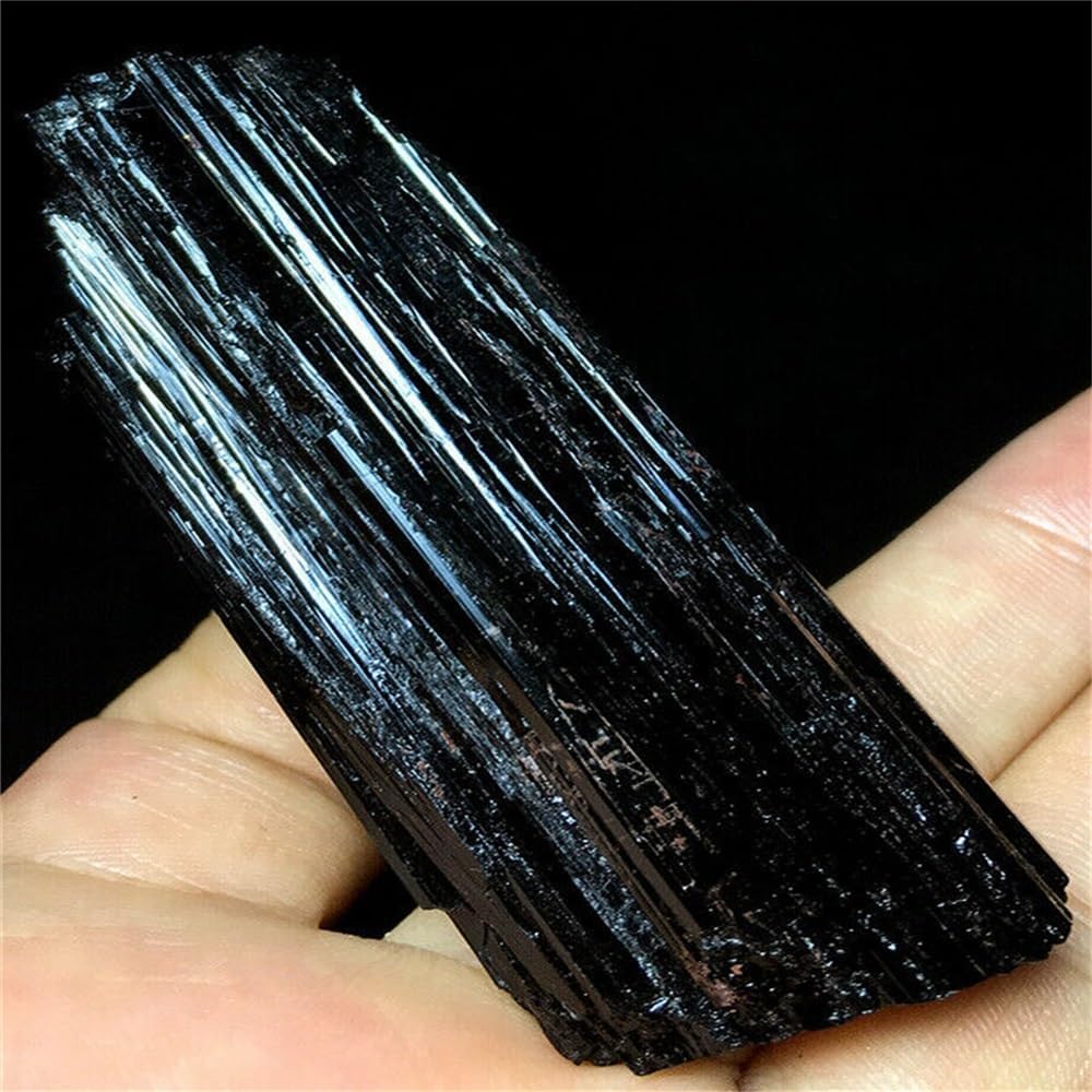 Black Tourmaline Crystal Rough Gemstone Ornaments (Size : 300-350g)