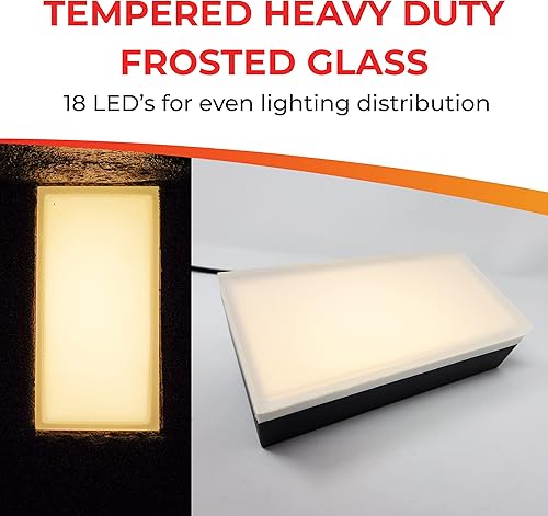 Miniatura 4 de Luz de pavimentadora de 4 x 8 pulgadas, bajo voltaje de 12 V ACDC, perfecta para acentos brillantes a lo largo de entradas y caminos, conducir, sin