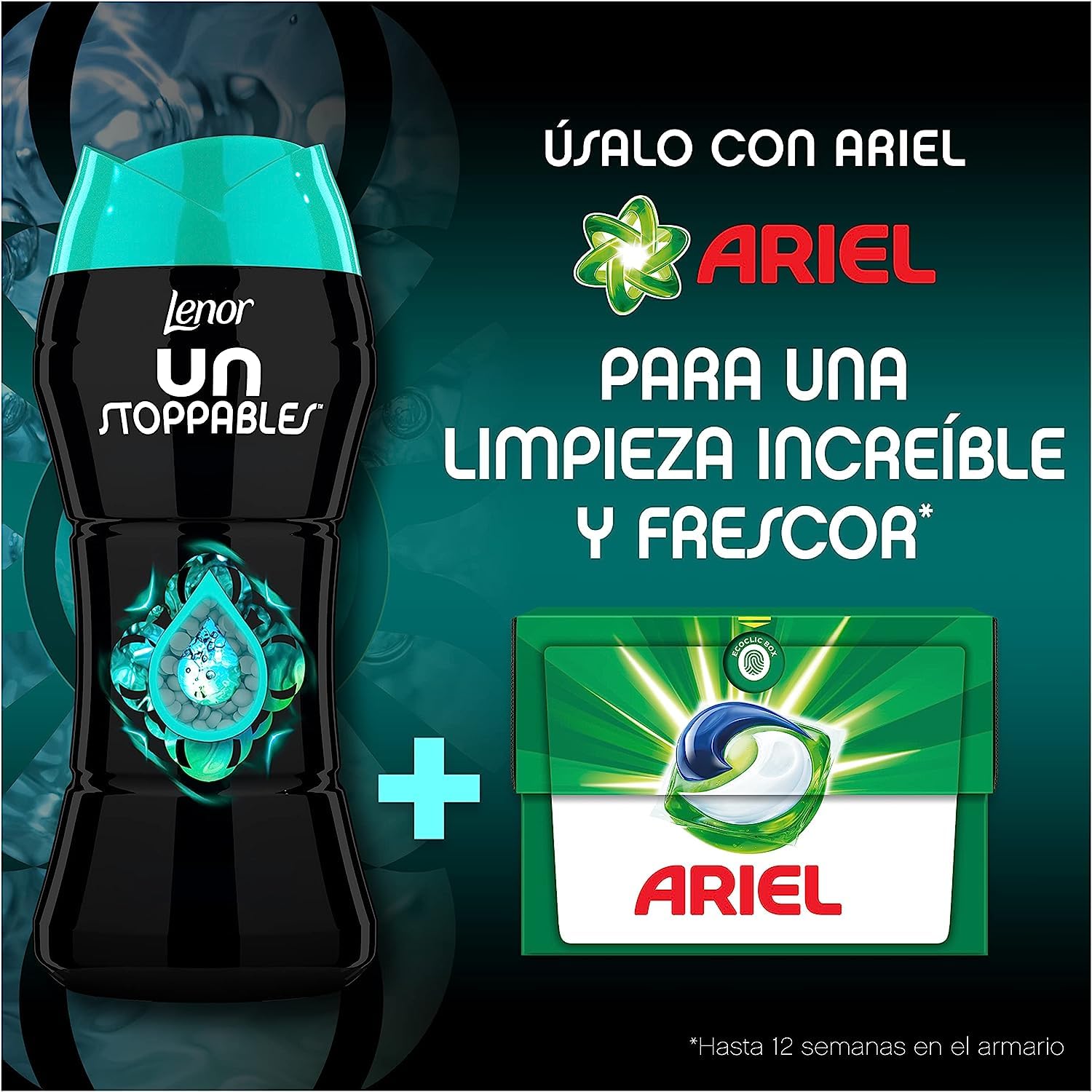 LENOR, Unstoppable Perlas de Perfume para la Ropa, 90 Lavados, Fragancia Spring, 1 Unidad (Paquete de 6)