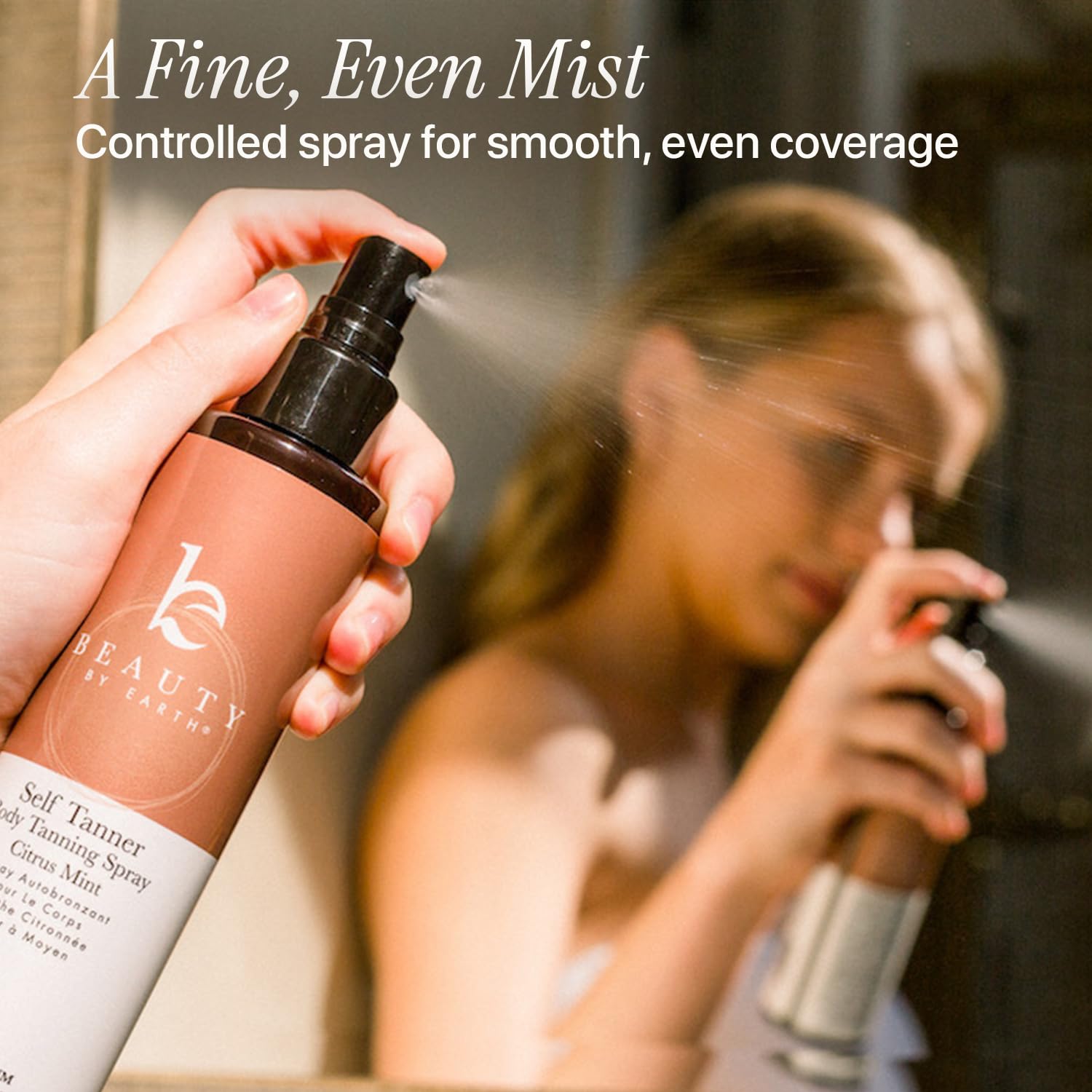 Self Tanner Spray - USA Made with Natural & Organic Ingredients, Fast Drying Spray Tan for Pale Skin, Non Toxic Gradual Tanning Spray, Sunless Tanning Water for Women & Men, Medium to Dark - Image 7