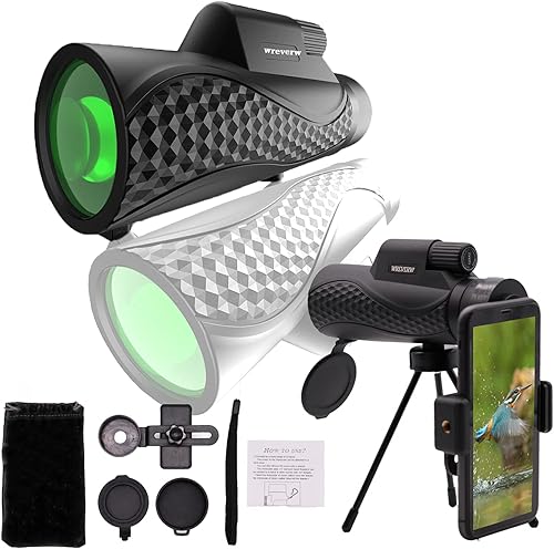 Miniatura 1 de Telescopio monocular de 12 x 42 pulgadas de alta potencia para adultos, telescopio monocular con soporte para smartphone y trípode, telescopio de