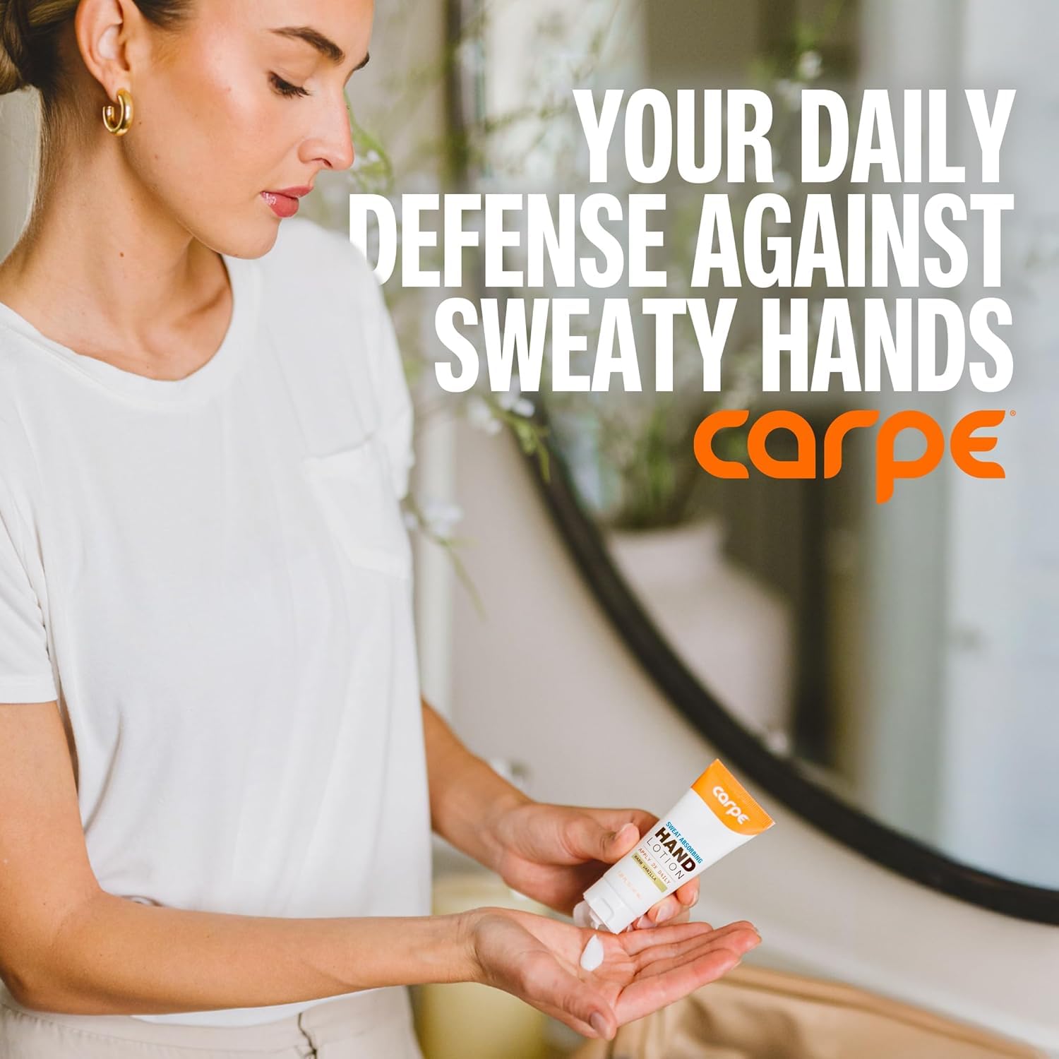 Carpe Schweißabsorbierende Handlotion (2 Stück) Eine sanfte Lotion, die von Dermatologen empfohlen wird, die hilft, das Schwitzen der Hände zu stoppen, ideal bei Hyperhidrose oder Schwitzen