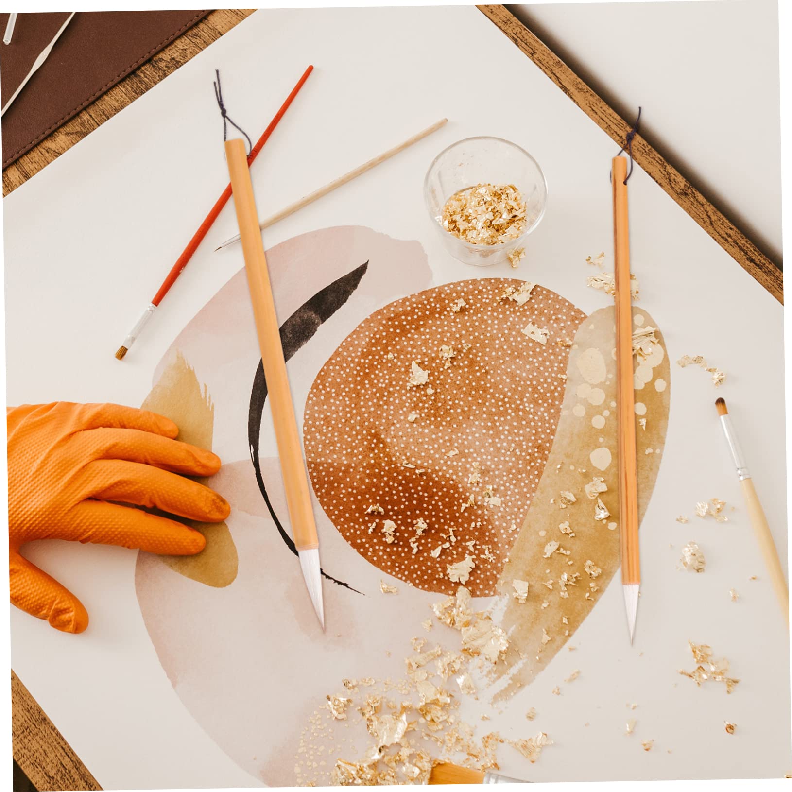 NUOBESTY 15sets Calligraphy Brush Pen Art Supplies for Calligraphy Painting Durable Easy to Clean Present Lovers and Artists 3pcs*15